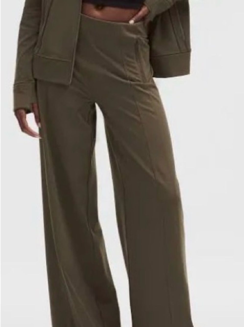 BRAND NEW WITH TAGS LULULEMONWide-Leg Olive High-Waist Pants